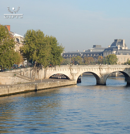 PARISA03 The Seine River and  Rue du Pont Neuf.
