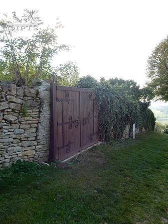 BURGA01 Chateauneuf en Auxios Hillside Garden Gate