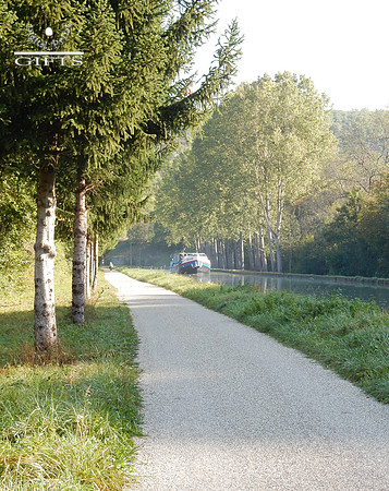 BARGA01 Barging on The Burgundy Canal in France